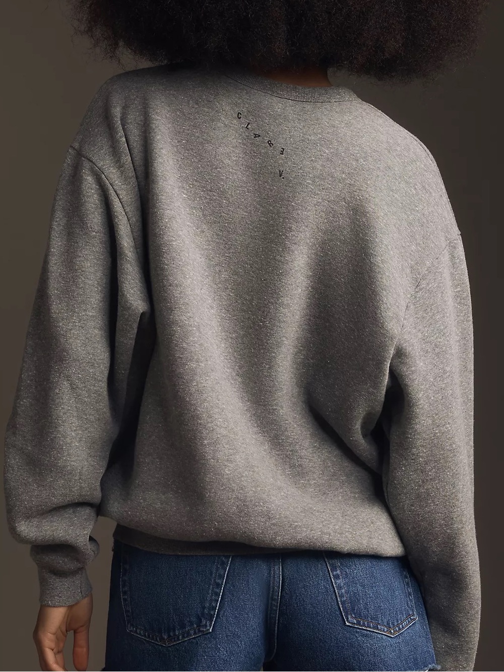 Clare V Gray + Black Graphic Crewneck Sweatshirt - Picture 12 of 13
